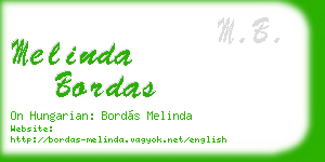melinda bordas business card